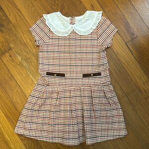 Janie and Jack Houndstooth Plaid Ponte Dress